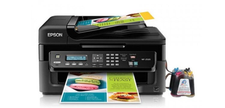 МФУ Epson Workforce WF-2520 с СНПЧ и чернилами